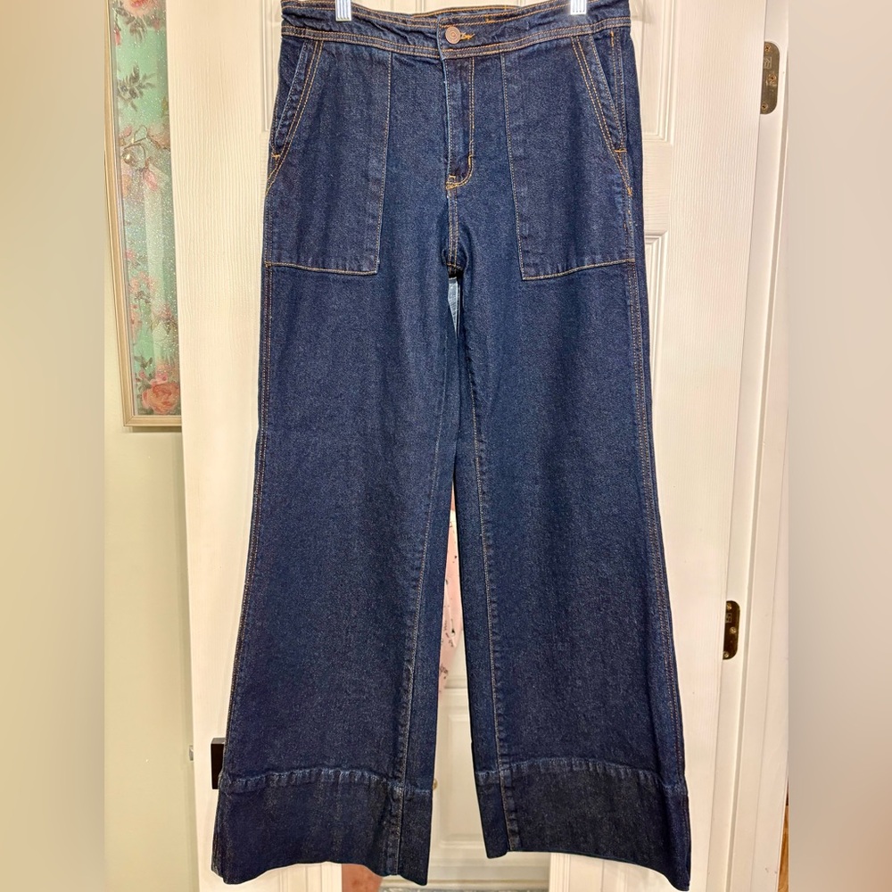 crown & ivy Dark Blue Flare Jeans